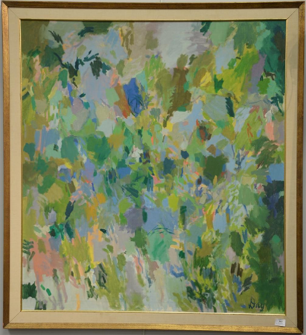 Larry Day (1921-1998) large oil on canvas abstract, (1 of 3)
