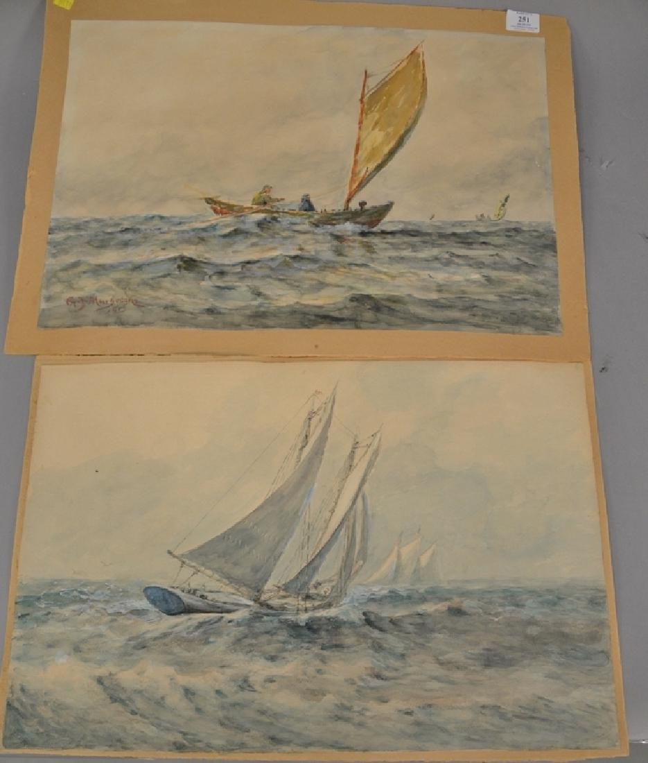 Two Gilbert Tucker Margeson (1852-1949) watercolor on (1 of 4)