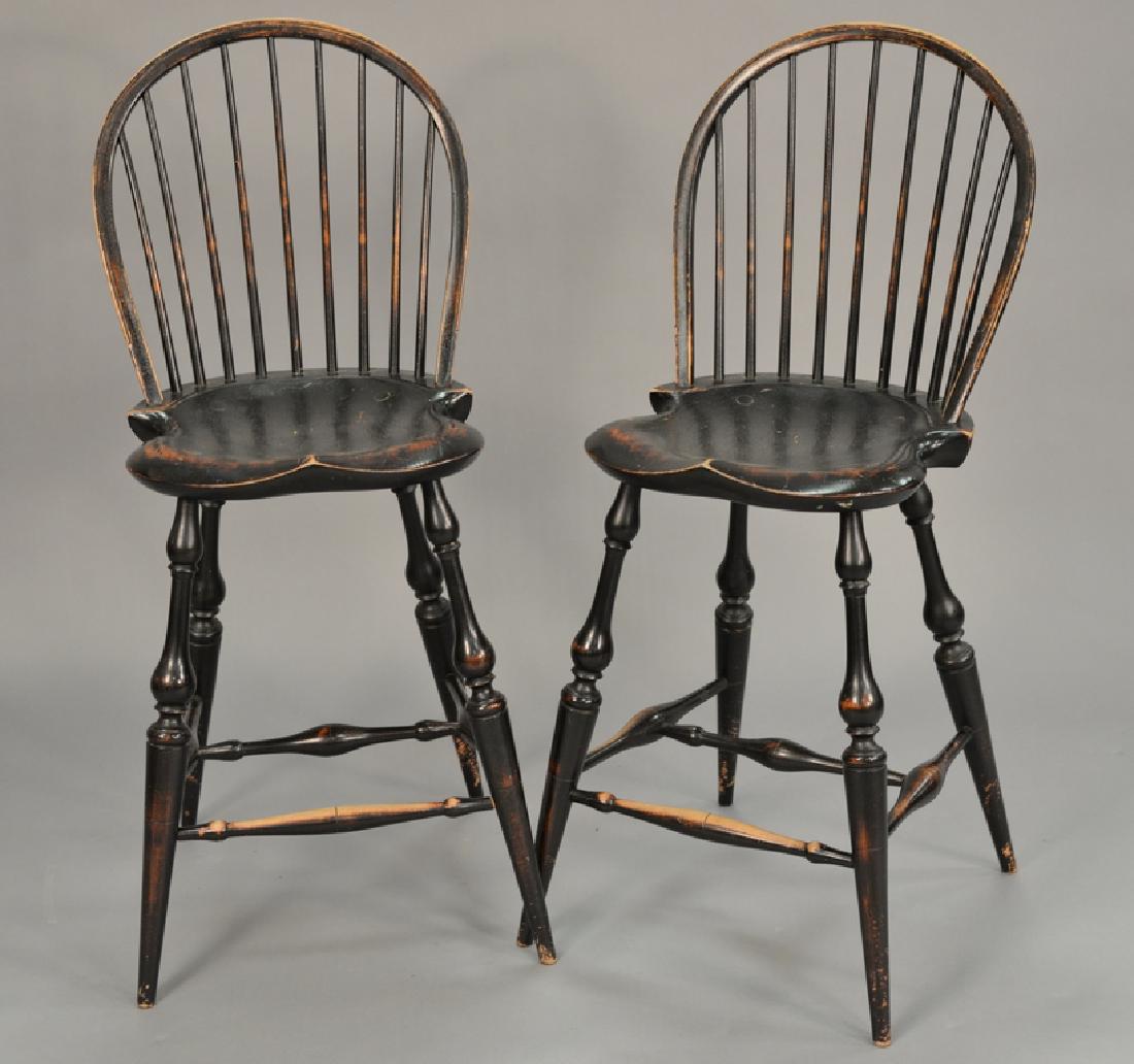 Pair of D.R. Dimes bar stools. total ht. 42 1/2in., (1 of 5)