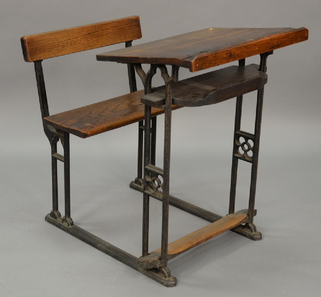 Early school desk, probably late 19th century. ht. (1 of 3)