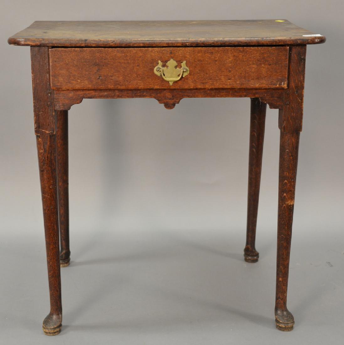 George II oak table with drawer, circa 1750 (restored). (1 of 5)