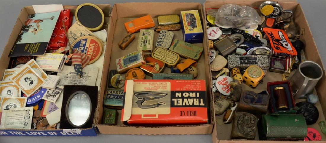 Three tray lots consisting of advertising tins, (1 of 7)