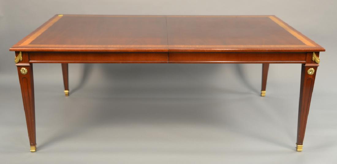 Kindel mahogany dining table with wide banded inlaid (1 of 4)