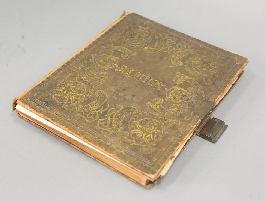 Leather bound album with approximately 25 painted (1 of 17)