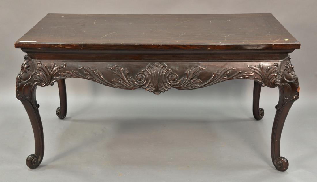 Victorian mahogany table. ht. 31in., top: 33" x 61" (1 of 4)