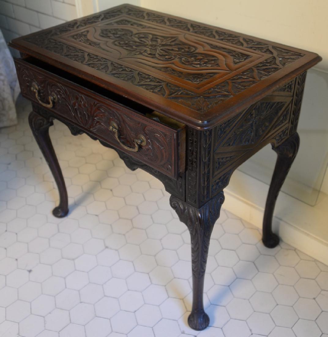 George II mahogany dressing table with all over carving (1 of 3)