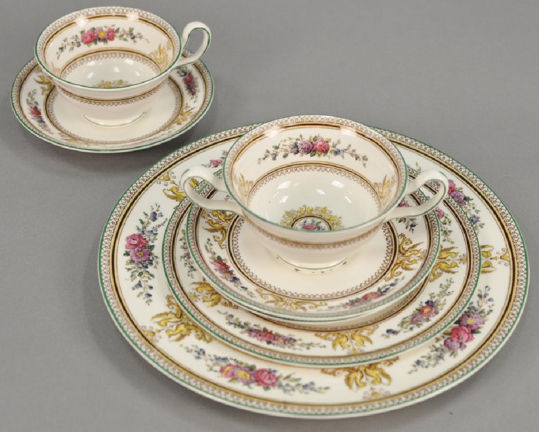 Wedgwood bone china dinnerware set, setting for eight,: Wedgwood bone china dinnerware set, setting for eight, 47 total pieces (two saucers as is).
