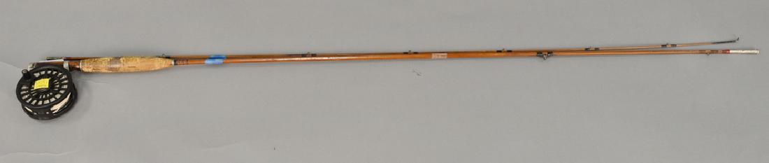 Thomas Special bamboo trout fly rod, two part with reel (1 of 6)