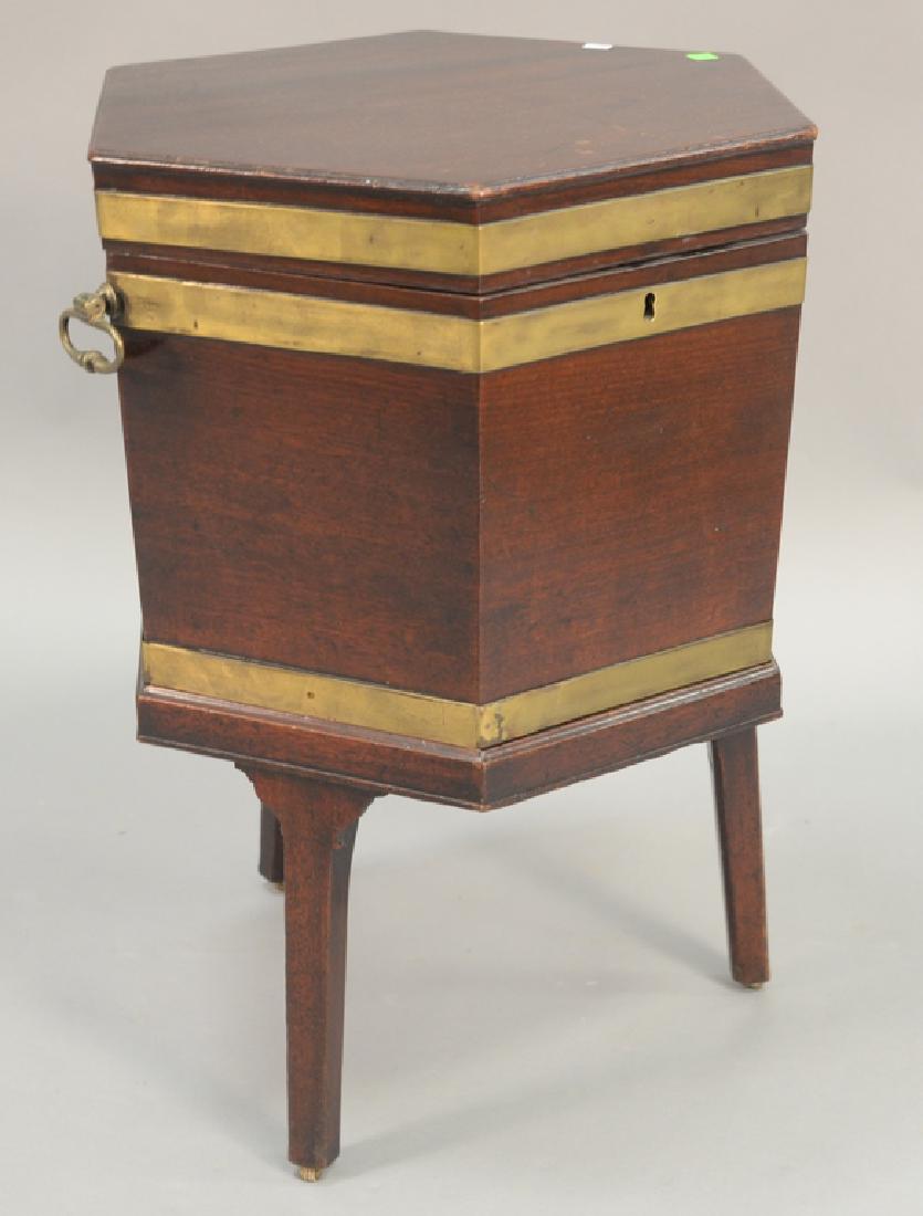 Mahogany cellarette. ht. 27 in., top: 17" x 20": Mahogany cellarette. ht. 27 in., top: 17" x 20"