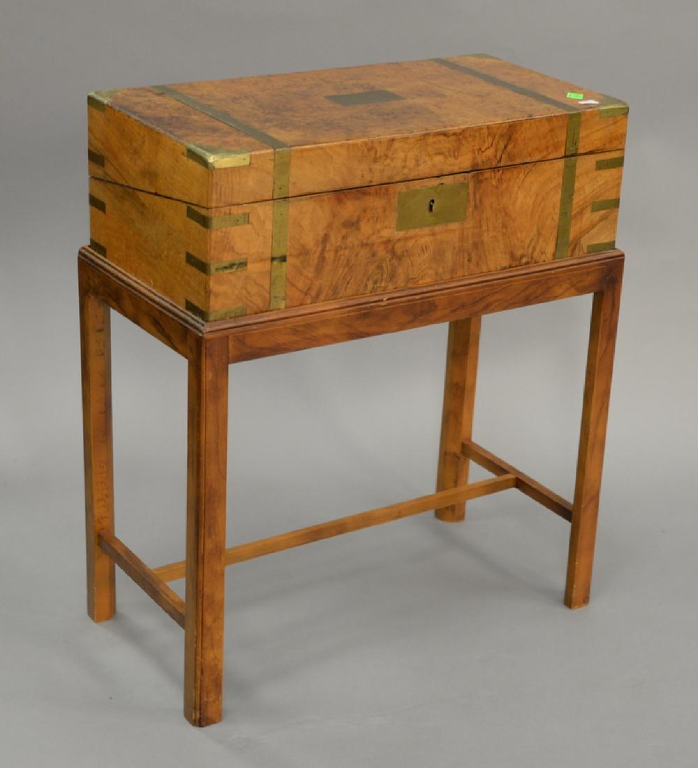 Two lap desks including a brass bound burwood lap desk (1 of 4)