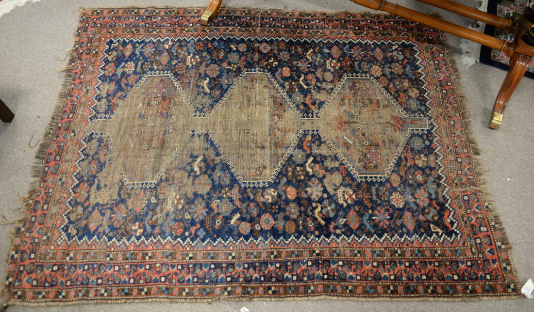 Oriental throw rug, 4' x 5'3". (1 of 5)