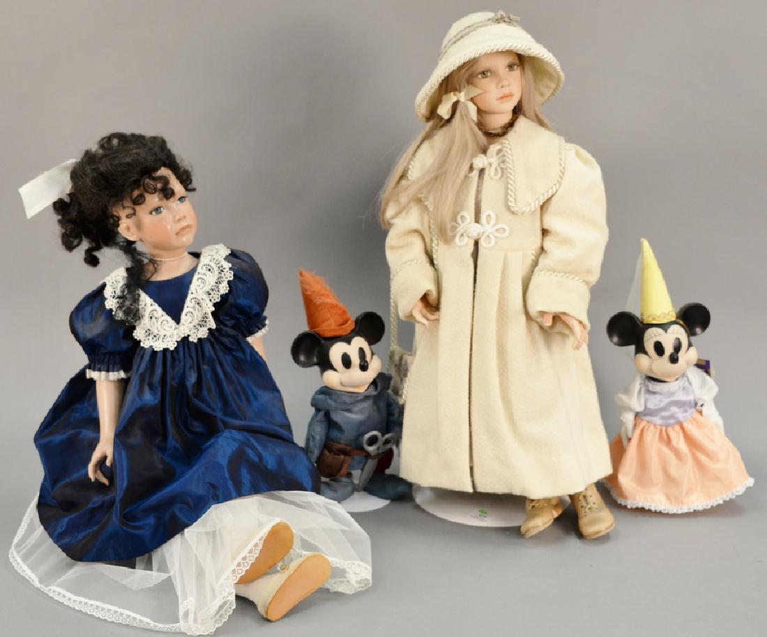 Four dolls including Dottie Dunsmore, Mickey & Minnie (1 of 3)