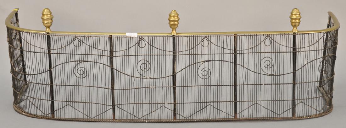 Federal wire fire fender with brass top rail and three (1 of 3)