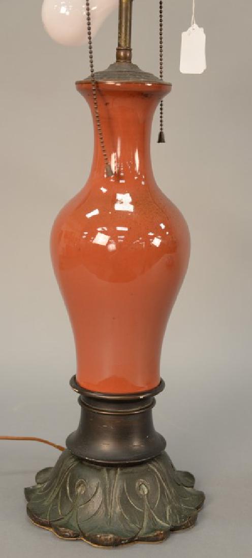 Chinese strawberry red glazed porcelain vase having (1 of 4)