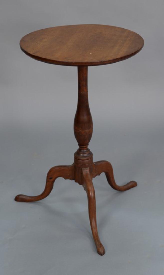 Candle Stand with round top on turned shaft set on (1 of 5)