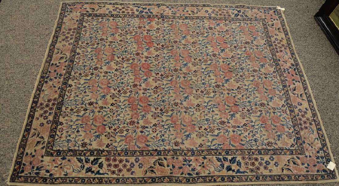 Kirman Oriental throw rug (overall wear).  5' x 6' (1 of 6)