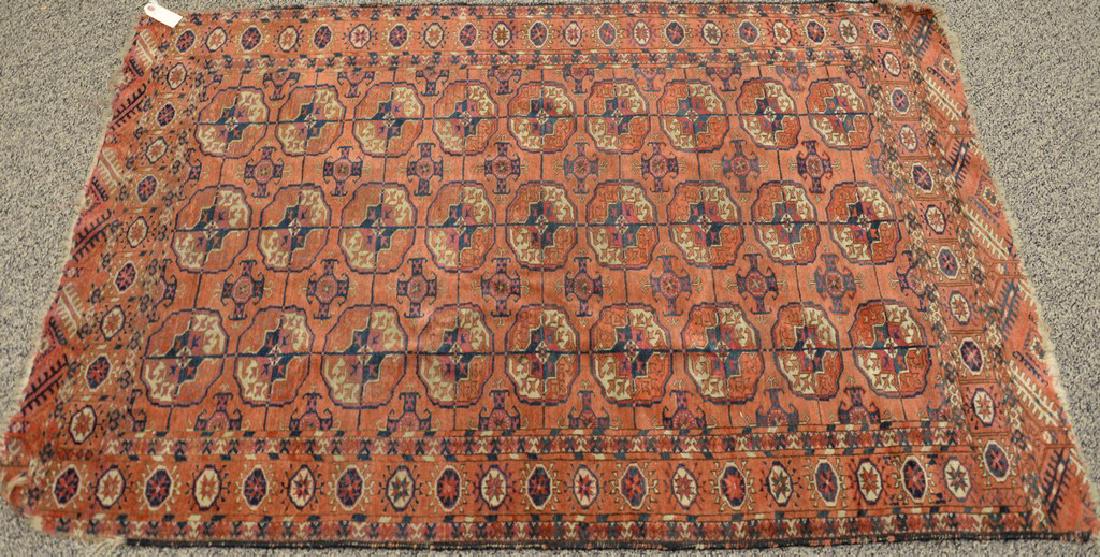 Bokhara Oriental throw rug (end wear). 3'5" x 5': Bokhara Oriental throw rug (end wear). 3'5" x 5'