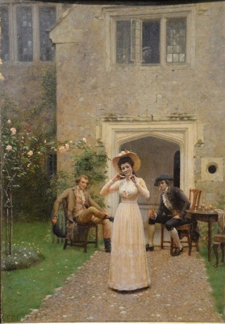 Edmund Blair Leighton (1852-1922) oil on cribbed panel (1 of 7)