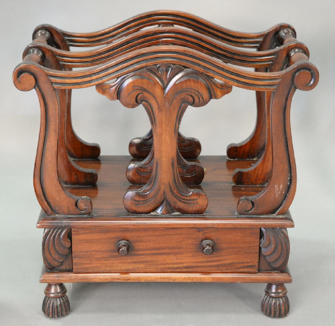 Mahogany canterbury, late 20th century. ht. 21 1/2 in.,: Mahogany canterbury, late 20th century. ht. 21 1/2 in., wd. 22 1/2 in.