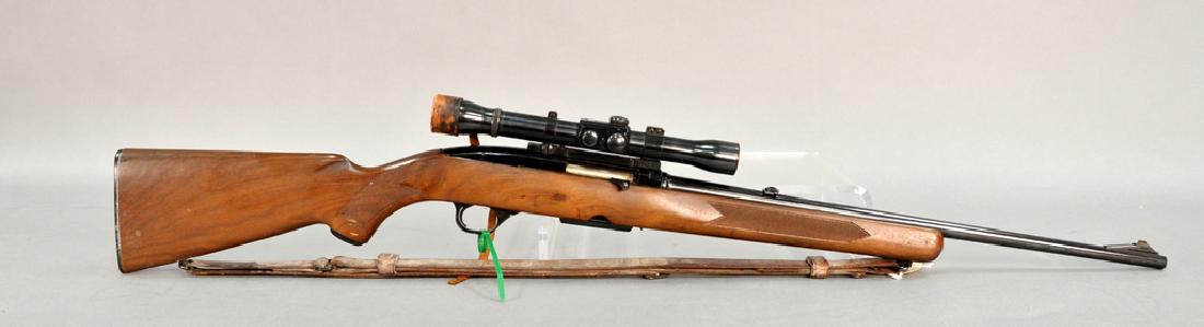 Winchester model 100 semi-auto rifle cal. .308 on mag,: Winchester model 100 semi-auto rifle cal. .308 on mag, weaver K4 scope, very good bore condition overall, good, barrel lg. 22 in.