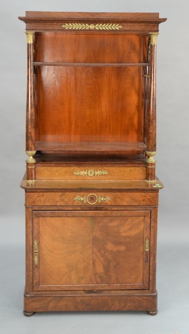 French Regency mahogany two part cabinet,  bookshelf (1 of 5)