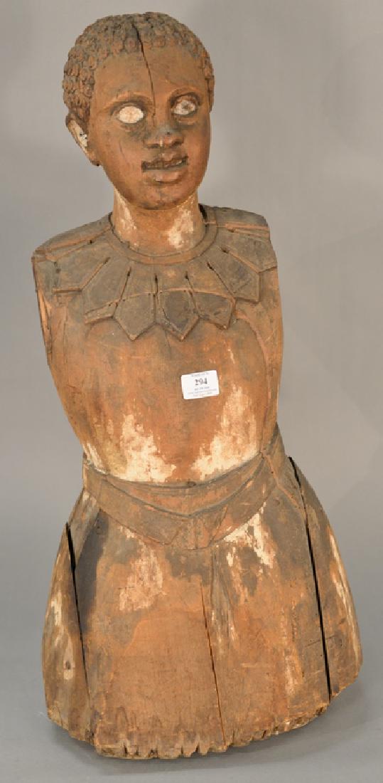 Italian carved and painted wood blackamoor figure, (1 of 4)