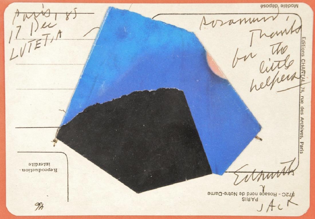 Ellsworth Kelly (1923-2015),  postcard collage,  Paris (1 of 3)