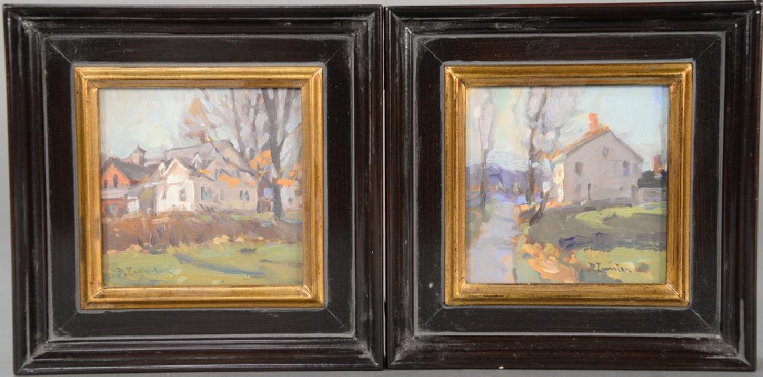 David Lussier (20th/21st century),  pair of oil on (1 of 5)