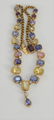 14 karat gold sapphire and diamond necklace,