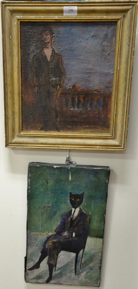 Four Kenneth Jay Lane oil on canvas paintings including (1 of 8)