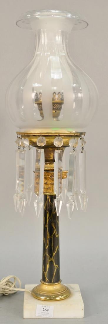 Astral lamp with shade (electrified). ht. 26 1/2 in. (1 of 4)