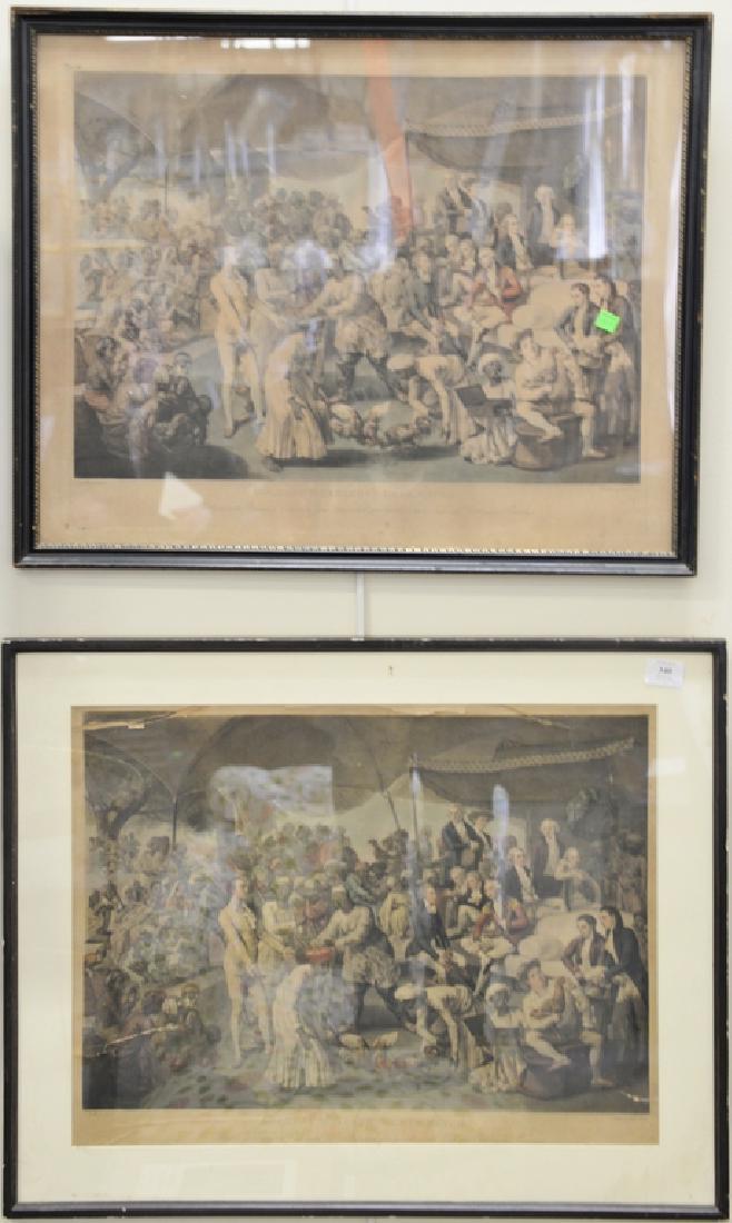 Two Colonel Mordaunt's cock match after Zoffany (1 of 6)