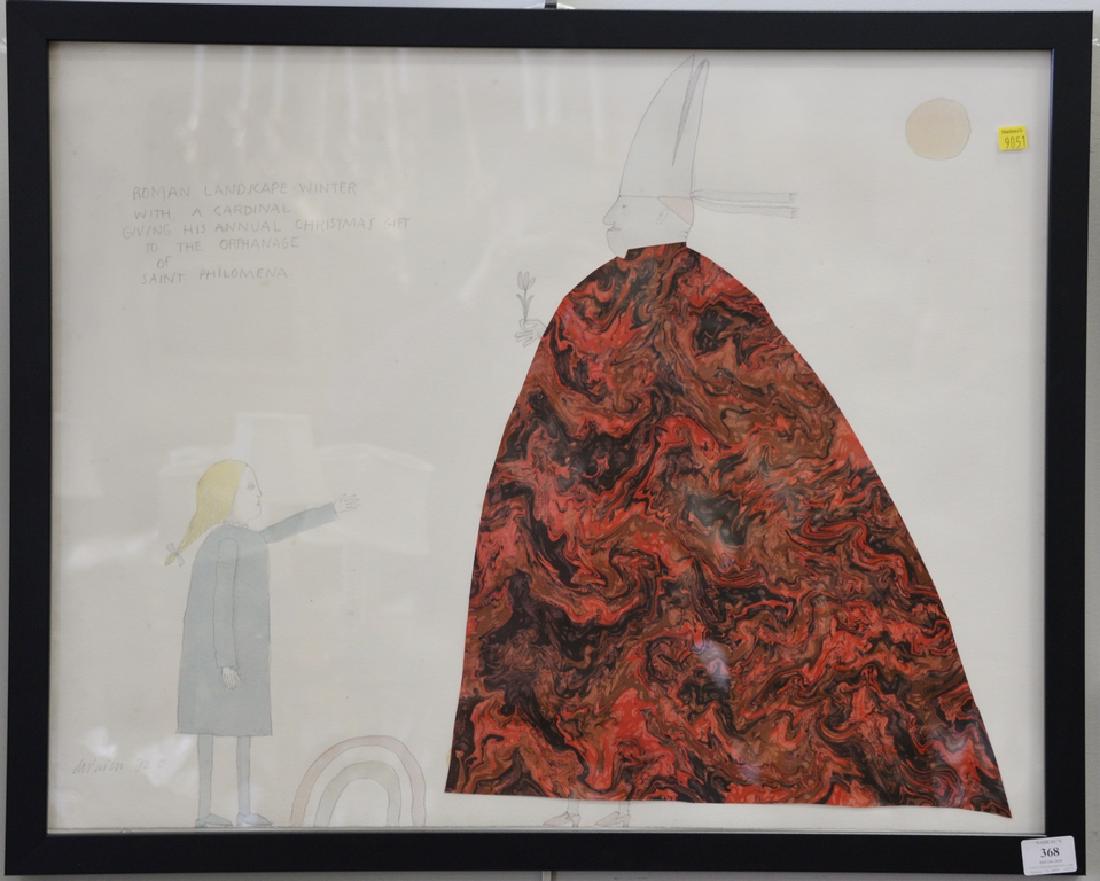 Tomie de Paola (b. 1934), collage watercolor on paper, (1 of 6)