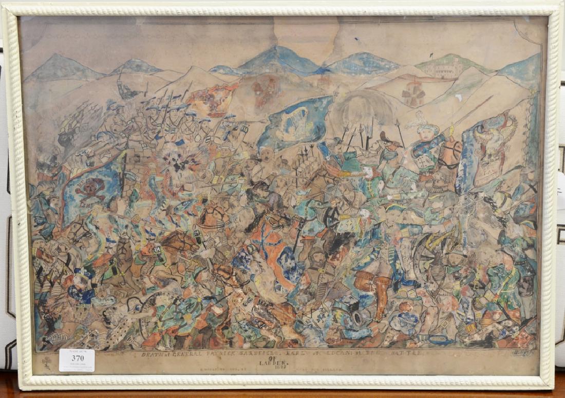 B. Howe, watercolor pen and ink, Death of General (1 of 5)