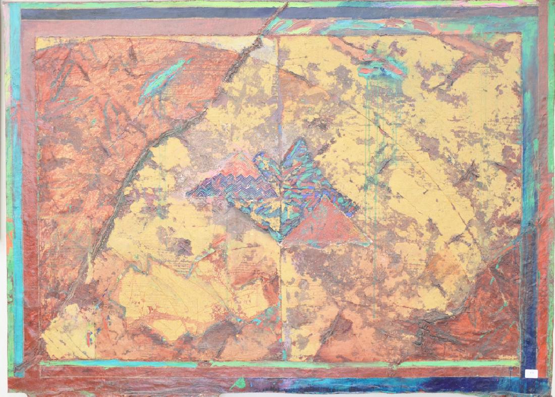 Contemporary oil on canvas abstract, unsigned. 50'' x (1 of 3)