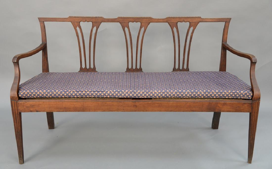 Continental bench (lg. 60 in.) with three splat back (1 of 5)