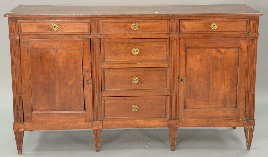Louis XVI style fruitwood credenza with doors and (1 of 4)