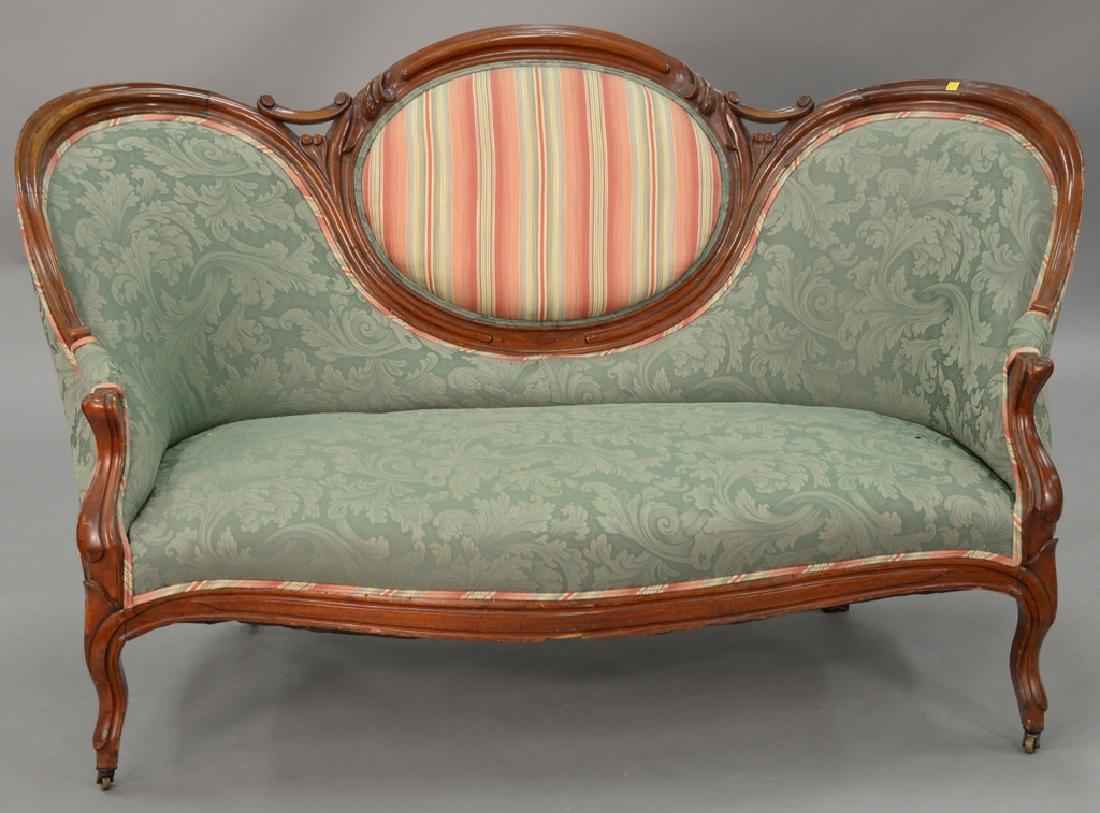 Lot of two Victorian loveseats. ht. 36 in., lg. 54 in. (1 of 5)