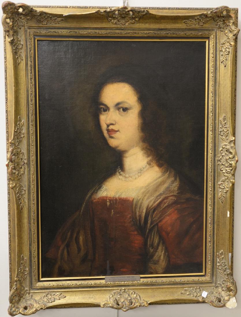 After Franz Seraph Von Lenbach (1836-1904) "Prinzessin: After Franz Seraph Von Lenbach (1836-1904) "Prinzessin Clementine Von Coburg", unsigned, 27" x 20 1/4"