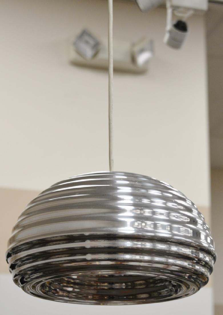 Pair of Achille & Castiglioni Splugen Brau pendant: Pair of Achille & Castiglioni Splugen Brau pendant hanging lamps. ht. 7 in., dia. 13 1/2 in.