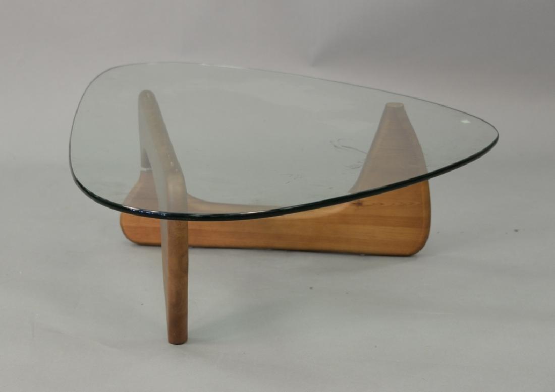 Noguchi style coffee table. ht. 15 in. top: 37'' x 50'': Noguchi style coffee table. ht. 15 in. top: 37'' x 50''