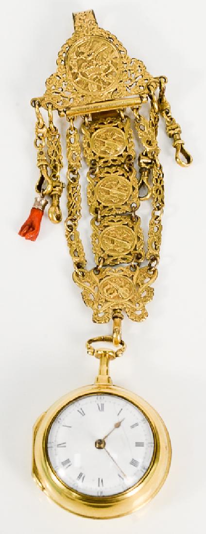 Perigal gilt pair cased pocket watch with white (1 of 5)