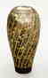 Komai damascene mixed metal plum vase, overall gold and