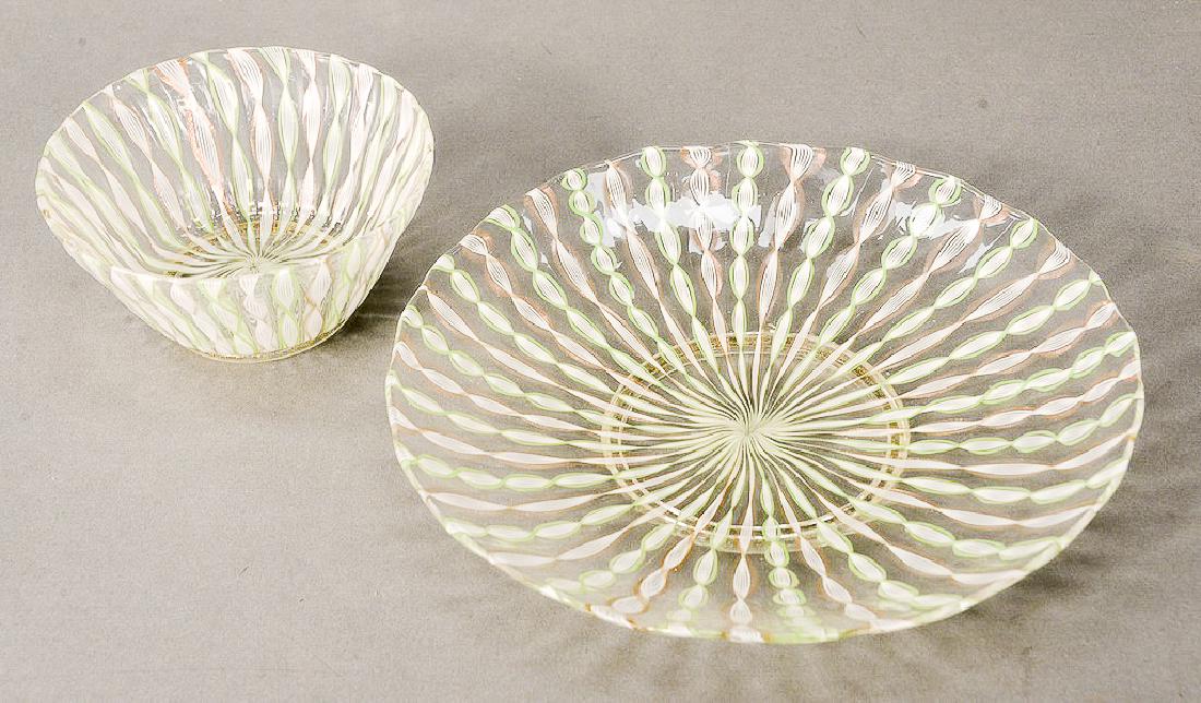 Set of eighteen Murano Venetian glass bowls and plates, (1 of 5)