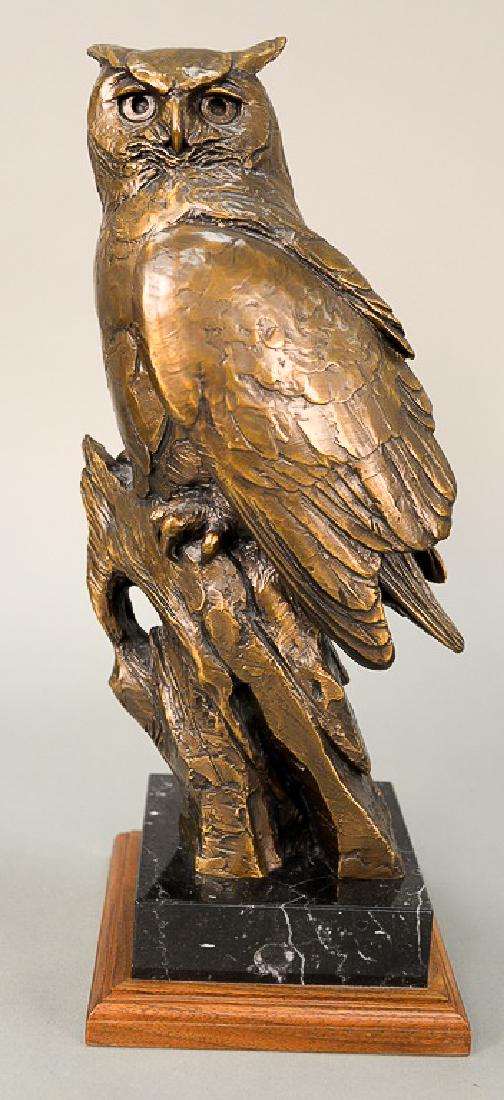 Kent Ullberg (b. 1945),  bronze owl,  signed and (1 of 6)