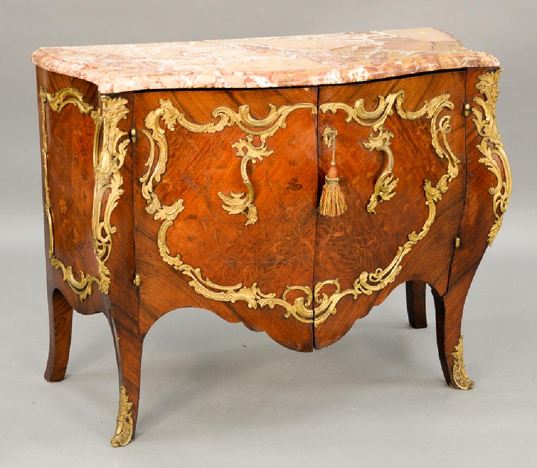 Louis XV style commode having shaped marble top over (1 of 6)