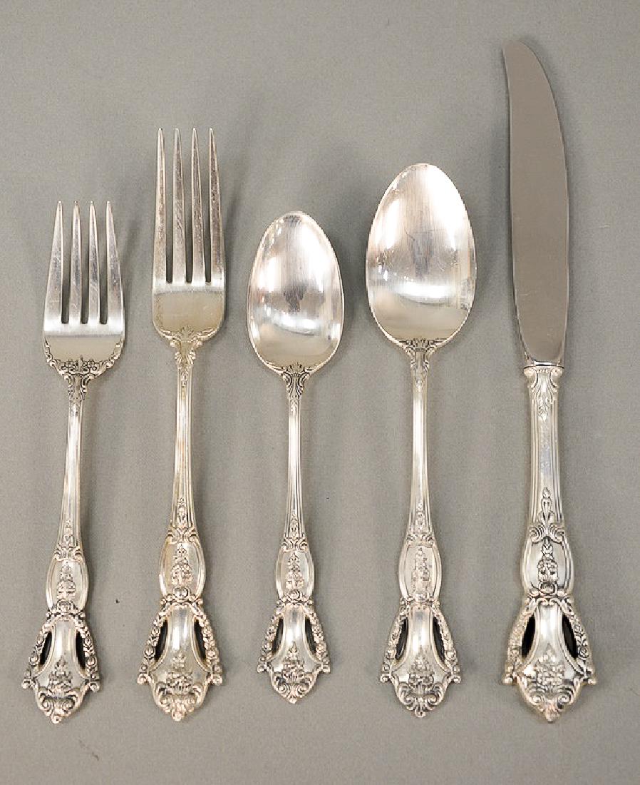 Tuttle sterling silver flatware set, Beauvoir pattern, (1 of 5)