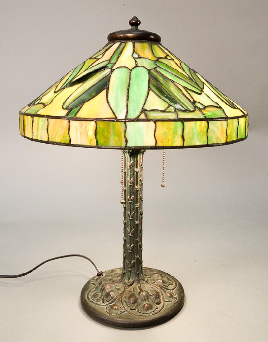 Duffner & Kimberly "Bamboo" table lamp, mosaic glass (1 of 11)