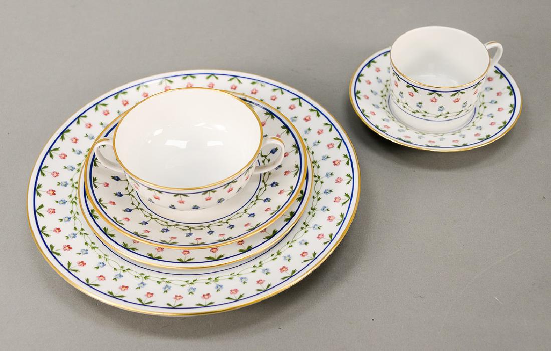 Raynaud Limoges 65 piece Ceralene porcelain dinner set,