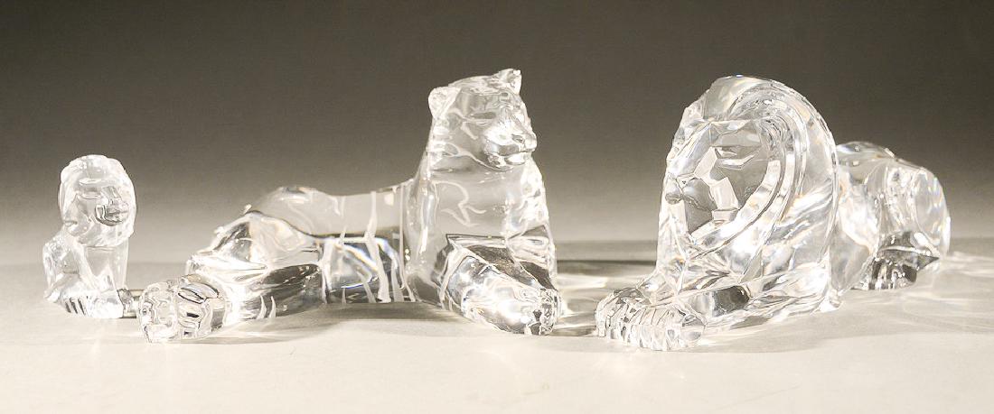 Three Steuben crystal animal figures including glass (1 of 6)